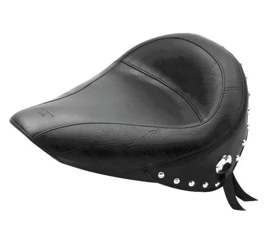 Mustang Black Studded Touring Solo Seat w Conchos