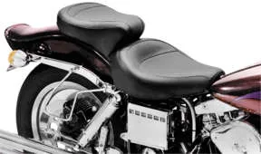 Mustang Black 2 Up Wide Touring 1pc Seat