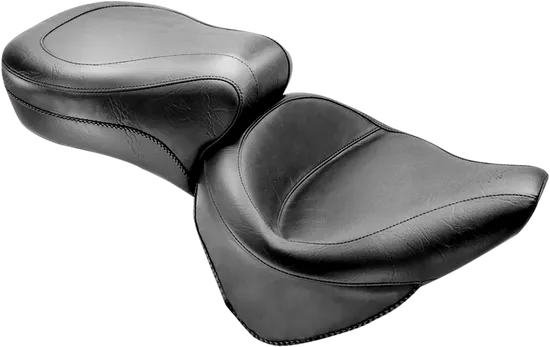 Mustang Black  2 Up Wide Touring 1pc Seat