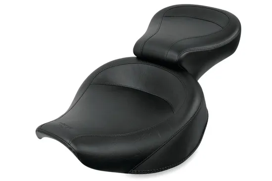 Mustang Black 2 Up Wide Touring 1pc Seat