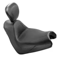 Mustang Black Sport Touring Solo Seat w Backrest