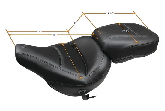 Mustang Black Original Max Profile Solo Touring Seat