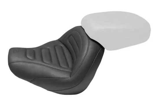 Mustang Black Trapizoid Stitch Max Profile Solo Touring Seat