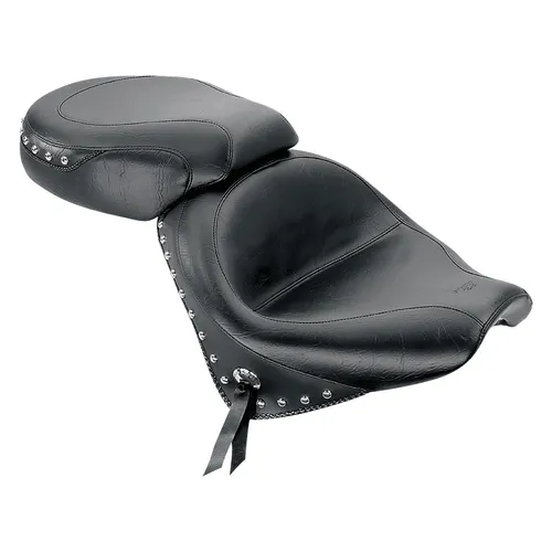Mustang Black Studded Wide Touring 2pc Seat Conchos