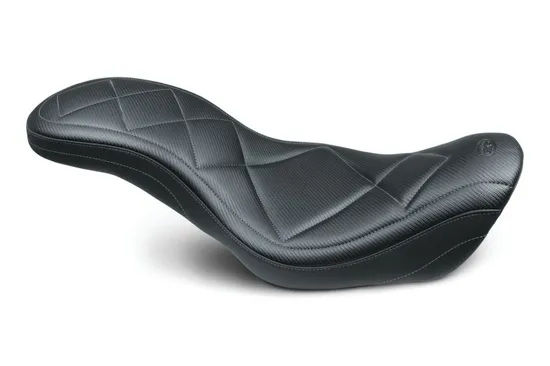 Mustang Black Carbon Gunmetal Stitch Super Tripper 1 pc Seat