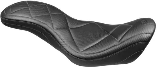 Mustang Black Carbon Gunmetal Stitch Super Tripper 1 pc Seat