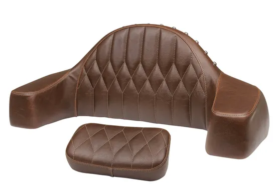 Mustang Brown Diamond Stitch Passenger Pad w Armrest