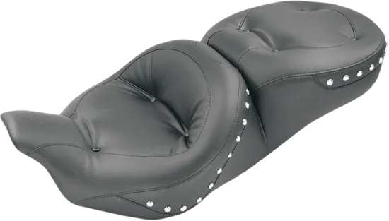Mustang Black Studded 2 Up Regal Standard Touring 1pc Seat