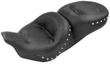 Mustang Black Studded 2 Up Regal Standard Touring 1pc Seat