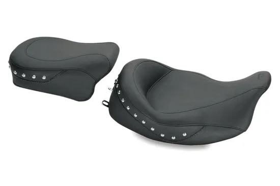 Mustang Black Studded Super Touring Front Solo Driver Seat