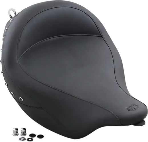 Mustang Black Pearl Studded Super Touring Solo Driver Seat 1