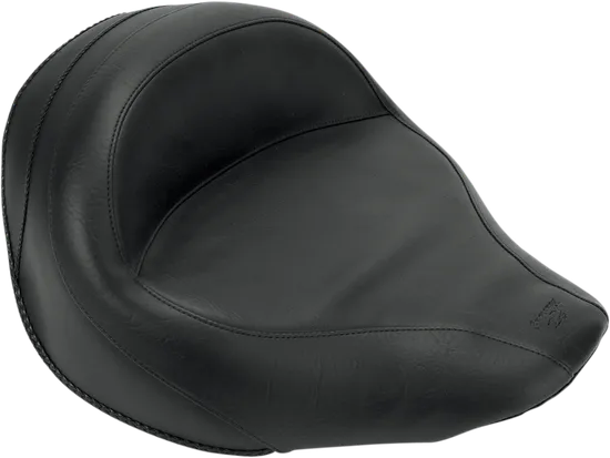 Mustang Black Wide Touring Front Solo Driver Seat 1