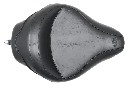 Mustang Black Wide Vintage Touring Solo Driver Seat