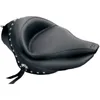 Mustang Black Studded Wide Touring Solo Driver Seat w Conchos