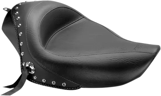Mustang Black Studded Touring Solo Seat w Conchos