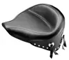 Mustang Black Studded Wide Touring Solo Driver Seat w Conchos