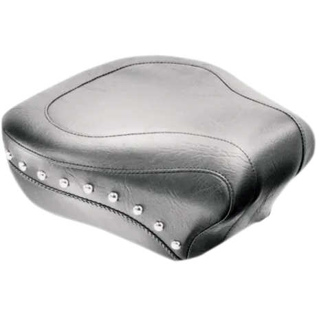Mustang Black Studded Wide Touring Rear Passenger Pillion Seat 1