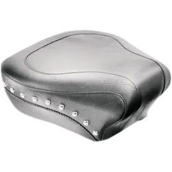 Mustang Black Studded Wide Touring Rear Passenger Pillion Seat