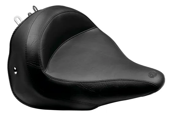 Mustang Black Wide Touring Front Solo Driver Seat 1