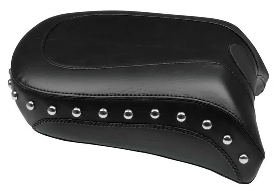 Mustang Black Studded Wide Touring Passenger Pillion Seat