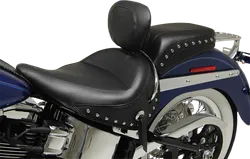 Mustang Black Studded Wide Touring Passenger Pillion Seat