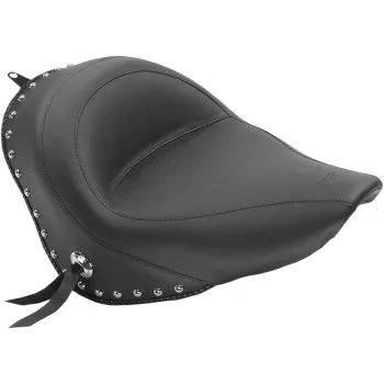 Mustang Black Studded Touring Solo Seat w Conchos