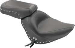Mustang Black Studded Touring Solo Seat w Conchos