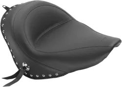 Mustang Black Studded Touring Solo Seat w Conchos