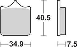 SBS Sintered Front Brake Pad Pair