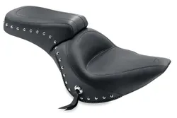 Mustang Black Studded Touring 1pc Seat w Conchos