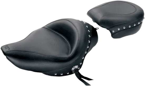Mustang Black Studded Wide Touring Passenger Pillion Seat