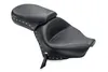 Mustang Black Studded 2 Up Wide Touring 2pc Seat w Conchos