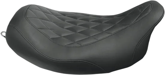 Mustang Black Diamond Stitch Wide Tripper Front Solo Driver Seat