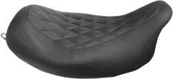 Mustang Black Diamond Stitch Wide Tripper Front Solo Driver Seat