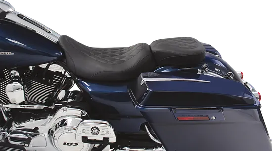 Mustang Black Diamond Stitch Wide Tripper Passenger Seat