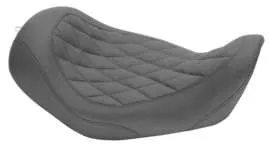 Mustang Black Diamond Stitch Wide Tripper Front Solo Driver Seat