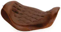 Mustang Brown Diamond Stitch Wide Tripper Front Solo Driver Seat