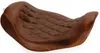 Mustang Brown Diamond Stitch Wide Tripper Front Solo Driver Seat
