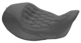 Mustang Black Diamond Stitch Wide Solo Driver Seat