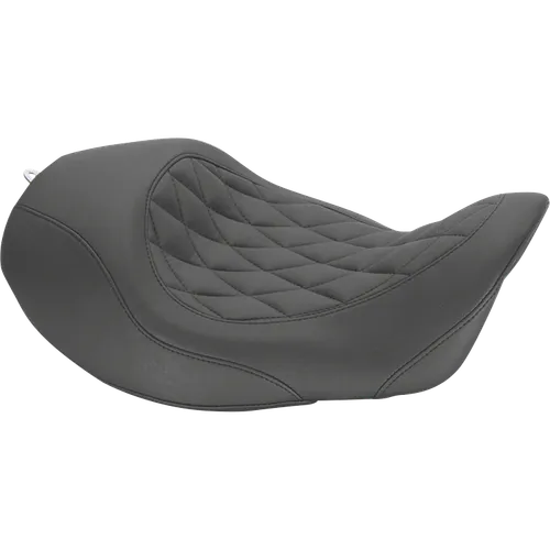 Mustang Black Diamond Stitch Wide Solo Driver Seat