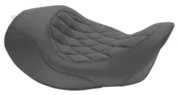 Mustang Black Diamond Stitch Wide Solo Driver Seat