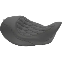 Mustang Black Diamond Stitch Wide Solo Driver Seat