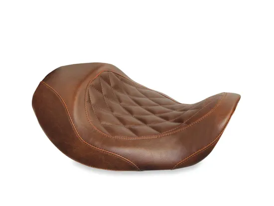 Mustang Brown Diamond Stitch Wide Forward Solo Seat 1