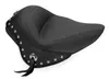Mustang Black Studded Wide Touring Solo Driver Seat w Conchos
