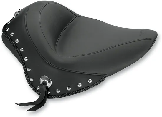 Mustang Black Studded Wide Touring Passenger Pillion Seat