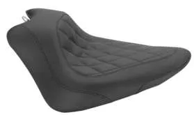 Mustang Black Diamond Stitch Wide Tripper Front Solo Driver Seat