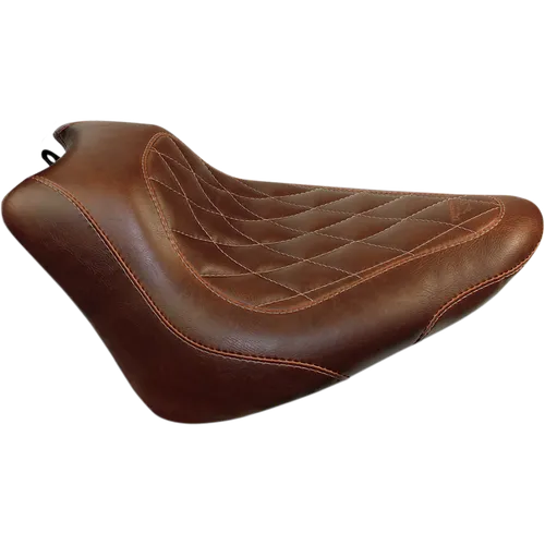 Mustang Brown Diamond Stitch Wide Tripper Front Solo Driver Seat