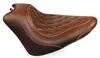 Mustang Brown Diamond Stitch Wide Tripper Front Solo Driver Seat