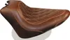 Mustang Brown Diamond Stitch Wide Tripper Front Solo Driver Seat