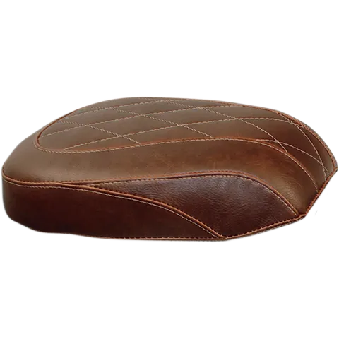 Mustang Brown Diamond Stitch Wide Tripper Passenger Seat 1